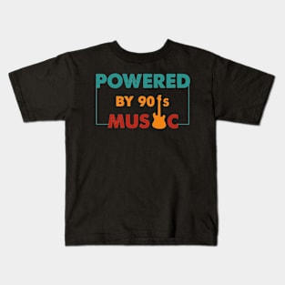 Powered by 90's Music vintage Kids T-Shirt